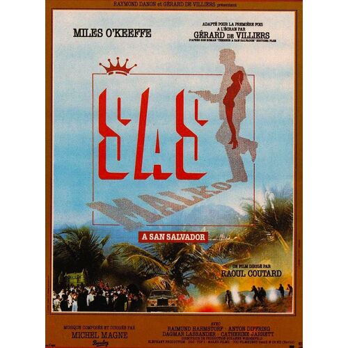 Sas A San Salvador De Raoul Coutard - Gérard De Villiers - 1982 - Affiche De Cinéma Originale - 39 X 54 (Petits Usages