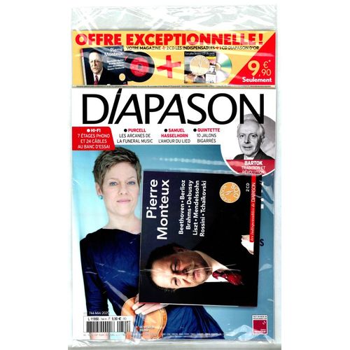 Diapason 744 Isabelle Faust La Diva Des Violons + Cd Pierre Monteux + Cd Diapason D'Or