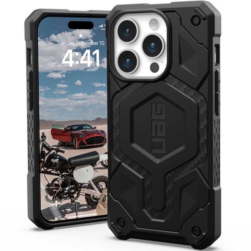 Coque Uag Série Monarch Pro Pour Iphone 15 Pro-Max Carbone Noir