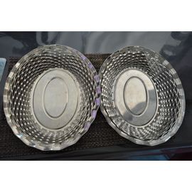 Lot 6 Plats + 2 Corbeilles Inox