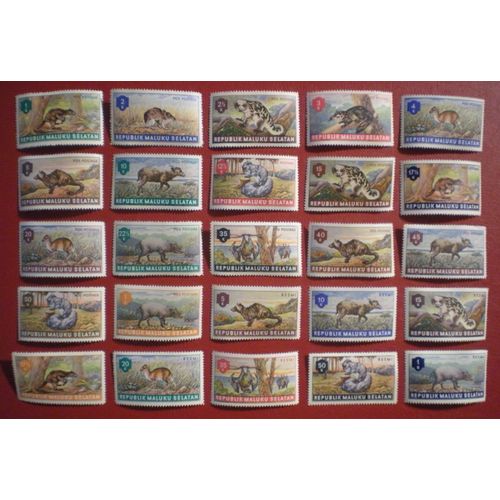 République Des Moluques Du Sud - Republik Maluku Selatan - Etat Non Reconnu - Indonésie - Série De 25 Timbres Non Officiels Neufs ** - Animaux