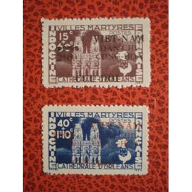 Lot De 2 Timbres Neufs - Vietnam Du Nord - Viet-Nam - Timbres D'indochine Surchargés - Année 1945