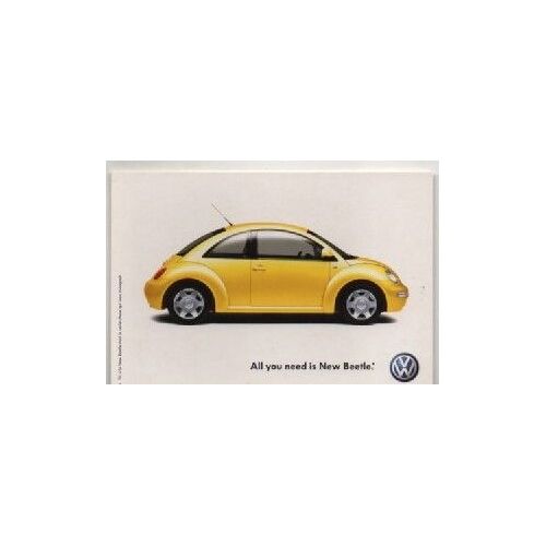 Carte Postale Publicitaire Theme Automobiles - All You Need Is New Beetle ! Vw