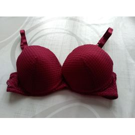 Soutien-Gorge Neuf 95c Bordeaux À Coques La Halle