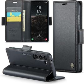 Eryi-Coque Pour Samsung Galaxy S25 Étui Portefeuille Cover En Cuir Pu Wallet Avec Cartes Magnétique Et Rfid Protection Antivol Folio Housse Samsung S25 Case, Noir
