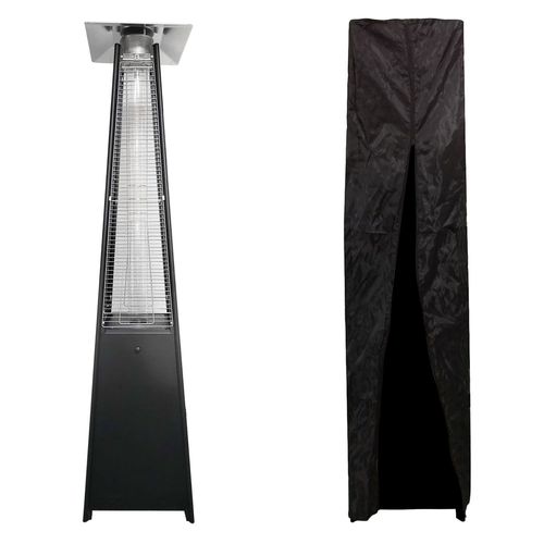 Parasol Chauffant Gaz Stockholm 13kw Acier Noir + Housse De Protection