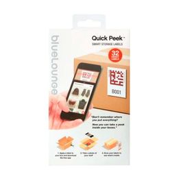 Quick Peek Smart Storage Labels 8886466091606 Bluelounge 32 Pcs Stock Stockage Rangement Smart Phone Inventaire Comasound Kartel Csk Online