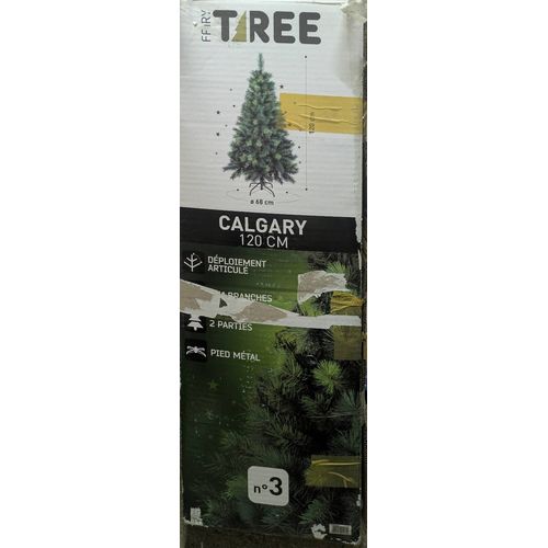 Sapin de Noël artificiel - Hauteur 120cm - Marque CALGARY (Gifi)