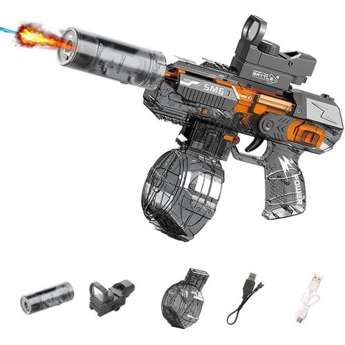 Kalanka-Pistolet A Eau Electrique Puissant Avec Lumière, Pistolet À Eau Automatique, 450 Cc Automatique Water Gun Electric, Portée Jusqu'à 28-32 Pieds, Pistolet À Eau Avec Lumière Pour Enfants Et Adu