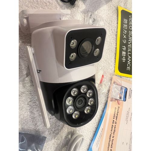 camera surveillance exterieur 3g/4g genbolt gb201-4g lte double objectif carte Sim poe ptz ip