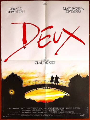 Deux - Affiche Originale De Cinéma - 60 X 80 - De Claude Zidi - 1989 - Gerard Depardieu - Maruschka Detmers - Philippe Leroy-Beaulieu - Agrafée Aux Coins -