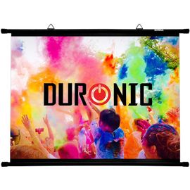 Duronic BPS60 /43 Ecran de Projection avec Barres et Crochets pour vidéoprojecteur - Toile de 60 Pouces ou 152 cm (122 x 91 cm)