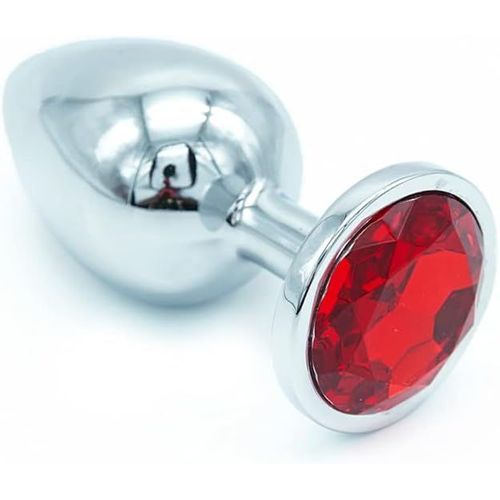 My Little Secret Plug-Plug Anal Métallique-Bijou Intime En Aluminium-Waterproof-Taille Small-Coloris Rouge.[Q865]