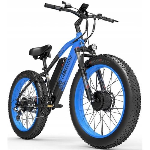Vélo Électrique Tout-Terrain - Lankeleisi Mg740 Plus - Moteur Double 2000w - Batterie Samsung 48v20ah - Pneus 26*4.0 Pouces -Bleu
