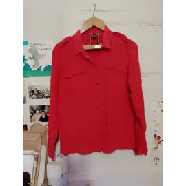 Chemise En Soie Rouge 40 L Burton Of London.