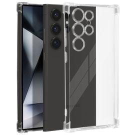Coque Pour Samsung Galaxy S24 Ultra Coins Renforcés Antichoc Flexible Transparent