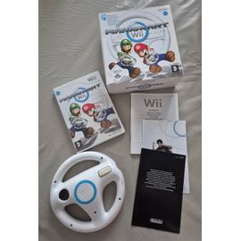 Pack Mario Kart Nintendo Wii Jeu + Volant Avec Boîte Et Notice