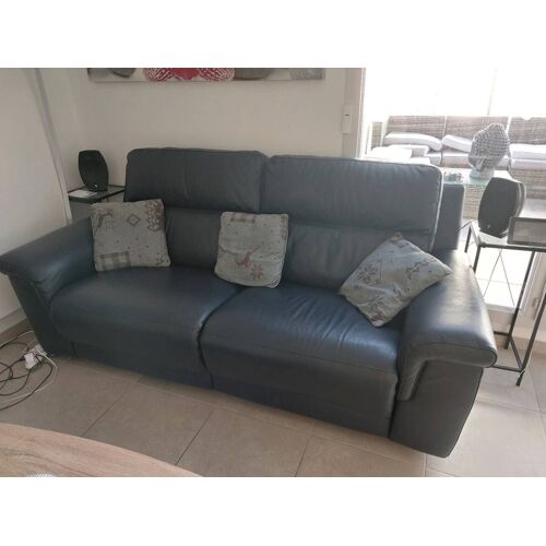 Canapé cuir Bleu