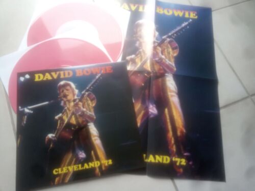 David Bowie Cleveland 72 2lp & Poster Vynil Couleur Rare 