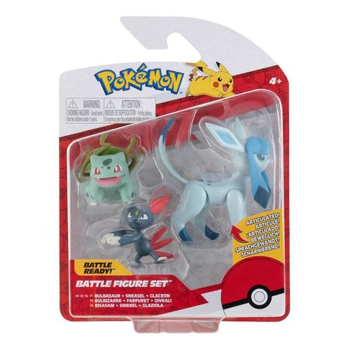 Pokémon Figurine Battle Figure Set - Bulbizarre , Farfuret & Givrali