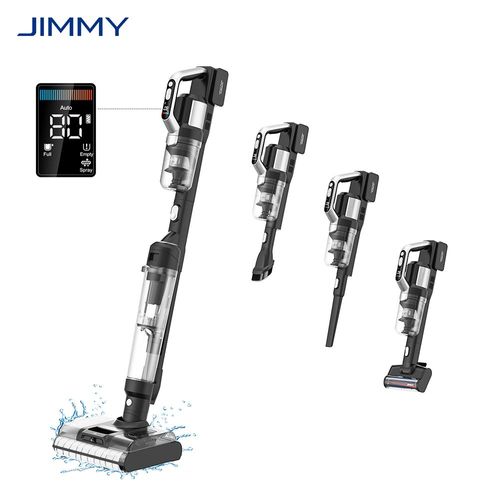JIMMY PW11 Pro Laveuse de sol,Aspirateur et laveuse sans fil 4 en 1, puissance élevée de 460 W, double nettoyage, séchage rapide à l'air chaud, écran LED, conception à plat à 180°