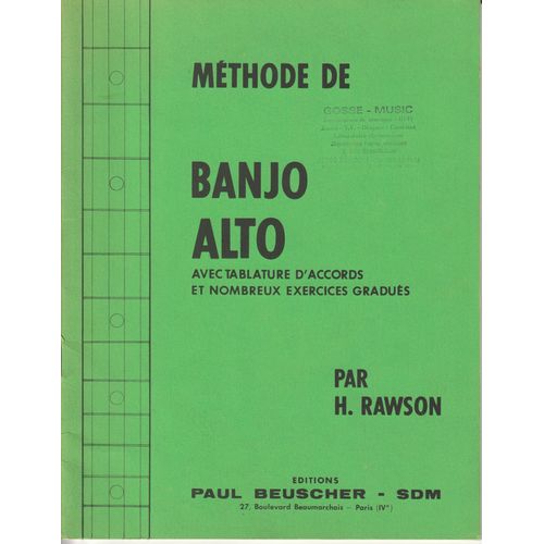 Méthode De Banjo Alto Avec Tablature D'Accords