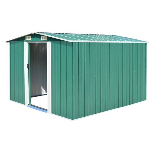 Vidaxl Abri De Jardin 257x298x178 Cm Métal Vert