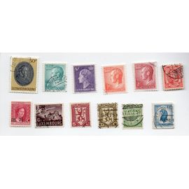 Luxembourg- Lot De 12 Timbres Oblitérés Divers