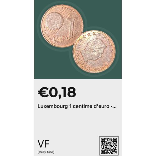 1 Centimes Euro Luxembourg 2009