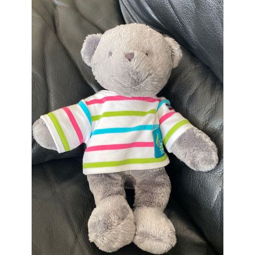 Peluche ours gris Les P'tits Doudous Route du Rhum ARMOR LUX MOULIN ROTY 20cm