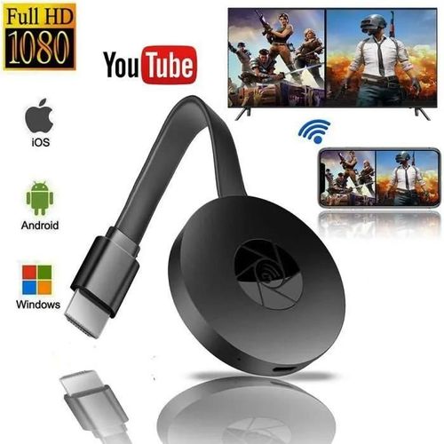 Tv Digital Hdmi Media Streamer Vidéo Pour Google Chromecast 2 Noir