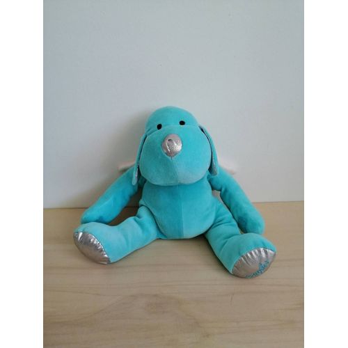 Doudou chien bleu argent ailes blanche douglas