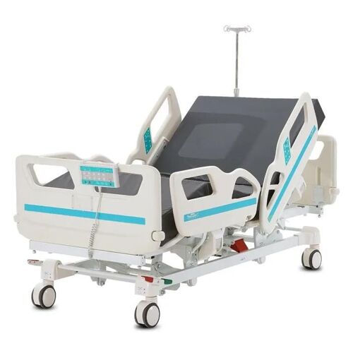 Lit D'hôpital Entièrement Électrique-Vevor-Lit Médical Électrique Pour Soins Intensifs Avec Position Cardiaque-Blanc Et Bleu