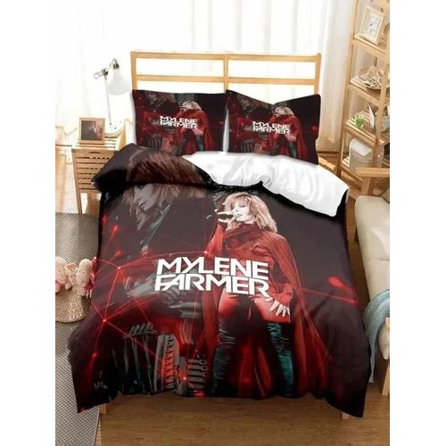 Parure De Lit Avec Housse De Couette Et Imprime Numérique 3d Mylene Farmer, Motif Anime, Cadeau Idéal Pour Jeunes Enfants Et Filles
