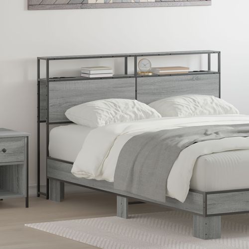 Vidaxl Tête De Lit De Rangement Gris Sonoma 135 Cm Bois D'ingénierie