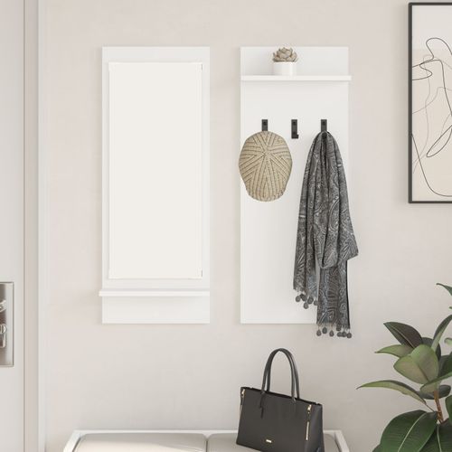 vidaXL Porte-manteau mural Blanc 70 x 10 x 90 cm Bois d'ingénierie