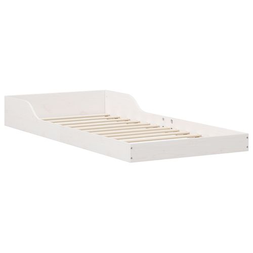 Vidaxl Cadre De Lit Blanc 90 X 210 Cm Bois Massif En Pin