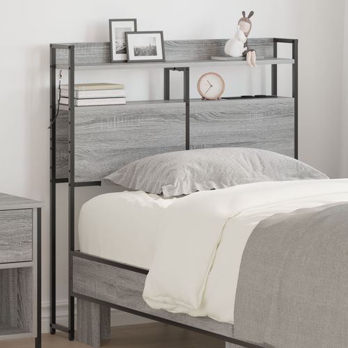Vidaxl Tête De Lit De Rangement Gris Sonoma 100 Cm Bois D'ingénierie