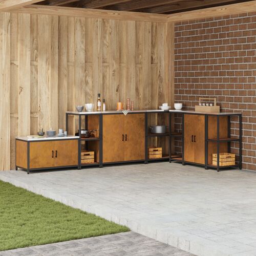vidaXL Étagère de rangement de cuisine Rouillé 60 x 50 x 92 cm