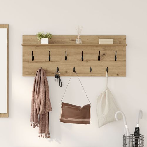 vidaXL Porte-manteau mural chêne artisanal 100 x 40 x 12 cm