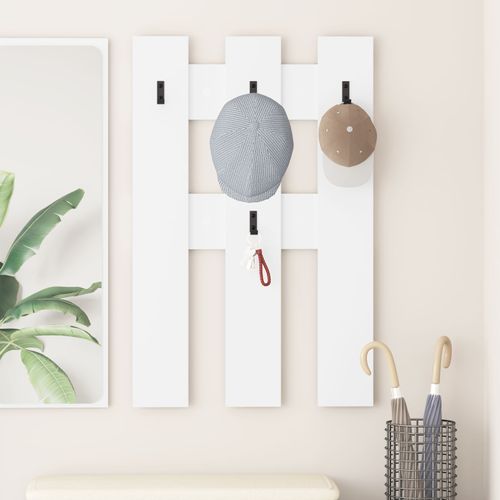 vidaXL Porte-manteau mural Blanc 65 x 3 x 100 cm Bois d'ingénierie