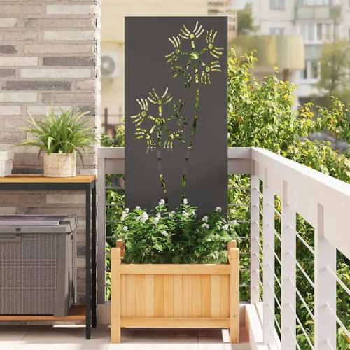 Vidaxl Panneau Décoratif De Jardin Noir 50 X 140 Cm