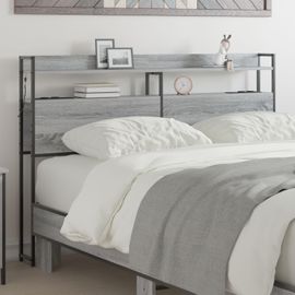 Vidaxl Tête De Lit De Rangement Gris Sonoma 120 Cm Bois D'ingénierie