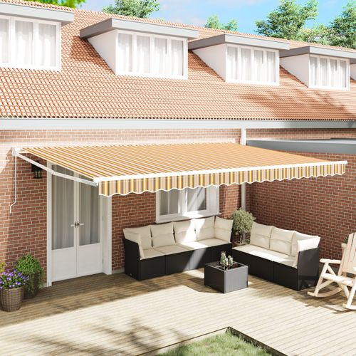 Vidaxl Auvent Rétractable Multicolore 500x300 Cm Tissu