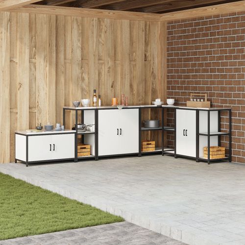 Vidaxl Étagère De Rangement De Cuisine Blanc 60 X 50 X 92 Cm Acier