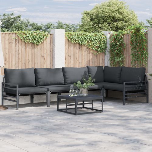 Vidaxl Ensemble De Canapé De Jardin 5 Pcs Anthracite Acier