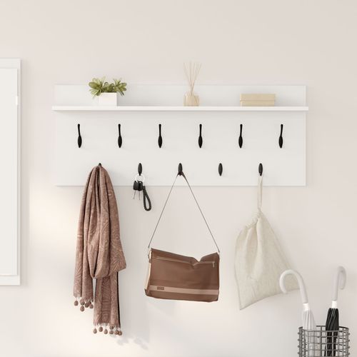 vidaXL Porte-manteau mural Blanc 100 x 40 x 12 cm Bois d'ingénierie