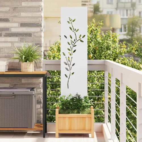 Vidaxl Panneau Décoratif De Jardin Blanc 32 X 140 Cm