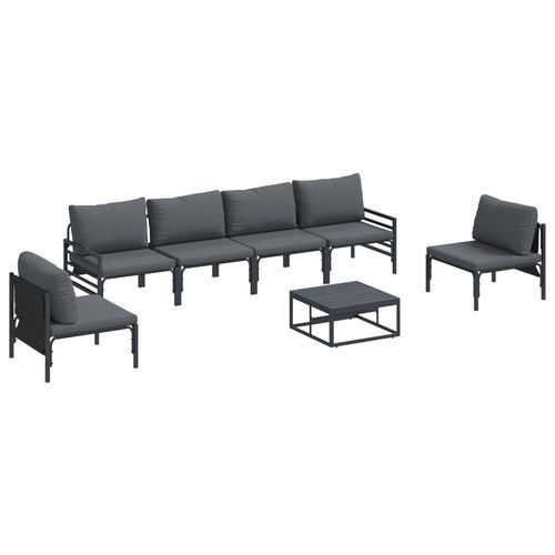 Vidaxl Ensemble De Canapé De Jardin 7 Pcs Anthracite Acier