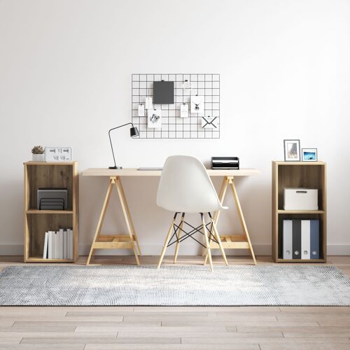 Vidaxl Ensemble Meuble Tv 2 Pcs Chêne Artisanal 37 X 35 X 107 Cm